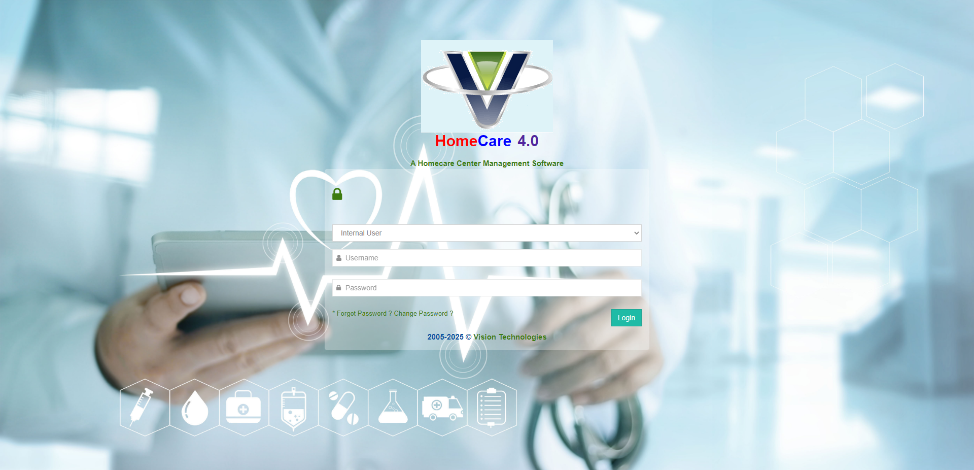 Log-in Screen Screenshot